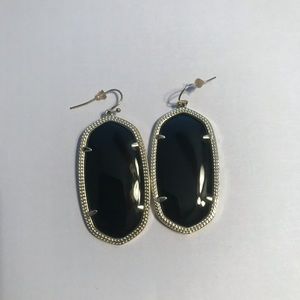Kendra Scott gold & black earrings